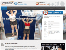 Tablet Screenshot of overloadfitness.com